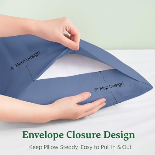 Cotton Delight Organic Cotton Body Pillow Cover 20x60 – 600 Thread Count Sateen - Image 3