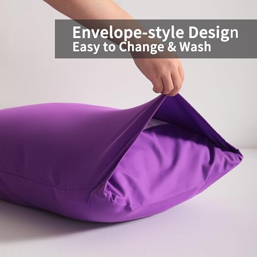 King Pillow Cases, 2 Pack, 20x36 in, Microfiber - Image 4