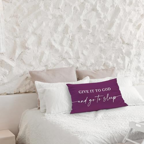 Knibeo Give It to God and Go to Sleep, Decorative Pillows Cover - Image 3