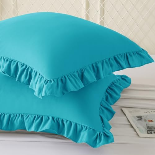 KKJIAF 2 Pack Ruffle Pillow Cases 26x26 Inches - Image 2