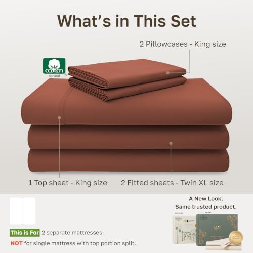 California Design Den 600 Thread Count Split King Sheet Set - Image 4