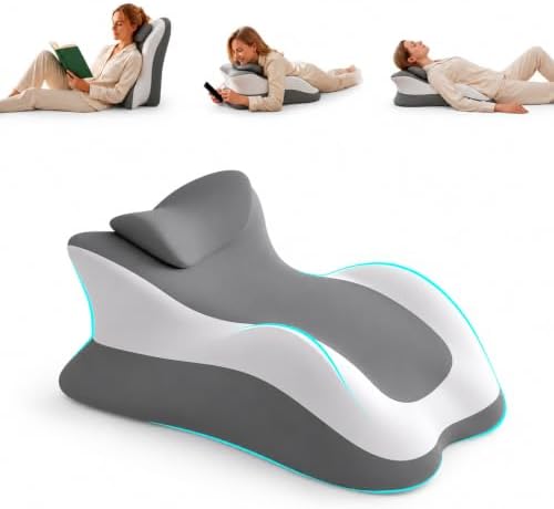 Memory Foam Ergonomic Reading Pillow by OBVADETechnology
