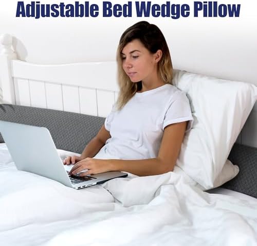 HOMBYS Wedge Pillow Headboard for Bed Gap, Foldable Bed Wedge Gap Filler Full - Image 2