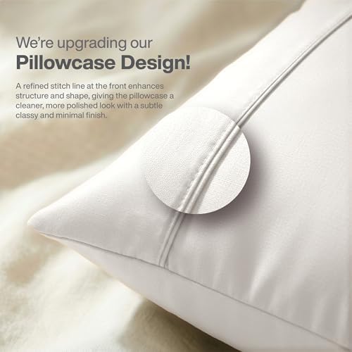QUEENSBAY Queen Pillow Cases Set of 2, Microfiber Cooling Pillowcases, Soft - Image 2