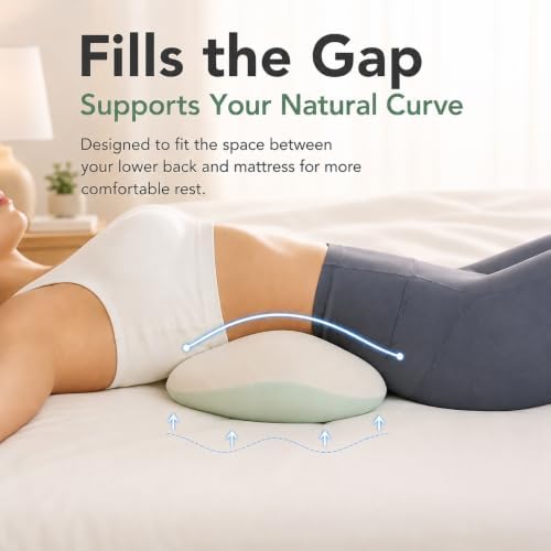 Lumbar Support Pillow for Bed, Memory Foam Lower Back Pillow for Sleeping - Image 2