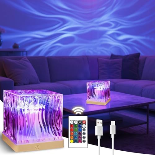 Galaxy Projector for Bedroom with Northern Lights Effect - 16 Color Changing Dimmable Mood Light with Dynamic Ripple, Remote Control, Night Light Projector for Kids Teens Adults Room Decor Gift by Unknown
