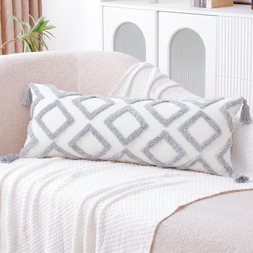 PANOD Decorative Long Lumbar Pillow Cover 14x40 Boho, Super Soft Chenille Extra - Image 3