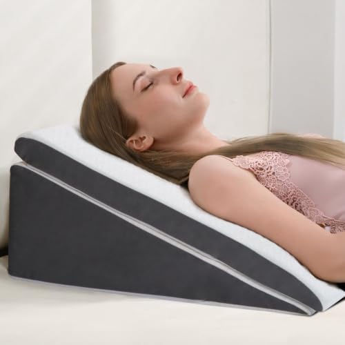 Vekkia Wedge Pillow for Sleep Apnea&Back Pain, Memory Foam Pillow Wedge by Vekkia