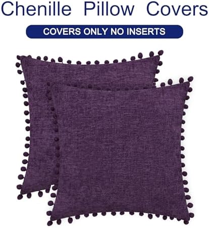 CaliTime Decorative Couch Throw Pillow Covers 18 X 18 Inches Plum Purple - Image 6