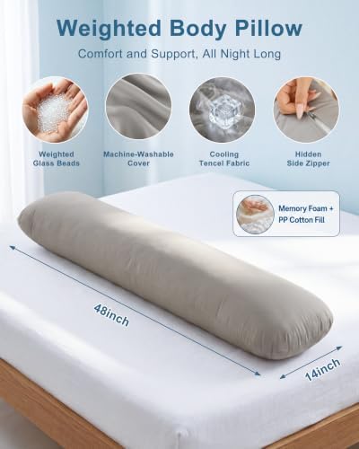 YZ HOME Weighted Body Pillow 8lbs Cooling Body Pillow - Image 4