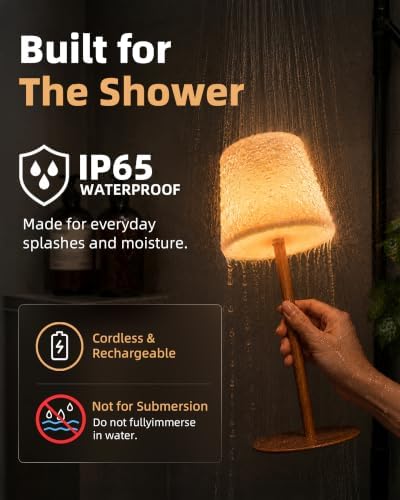 EZVALO Spa-Like RGB Shower Lamp – Waterproof Bathroom Lamp with Remote, Rechargeable Cordless Mood Light, 3 Color Temps & 80 RGB Colors for Relaxing Bathroom & Bathtub Experience (2 Packs) - Image 3