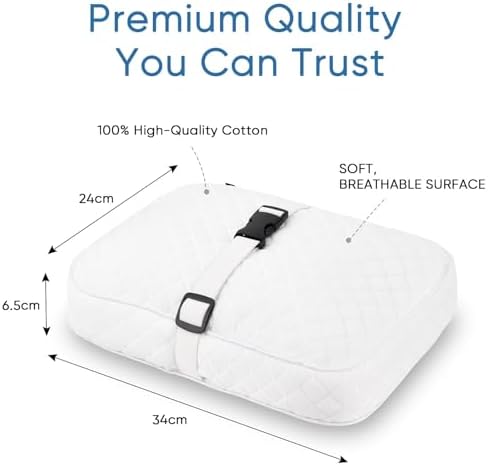 Knee Pillow with Soft Strap for Side Sleepers, Grid - Image 2