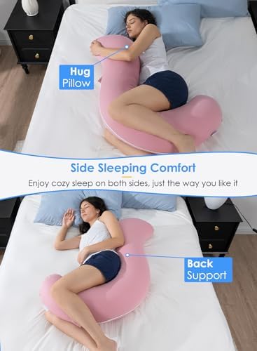 QUEEN ROSE Body Pillow for Side Sleepers, Cooling S Shaped Hug Pillow - Image 4