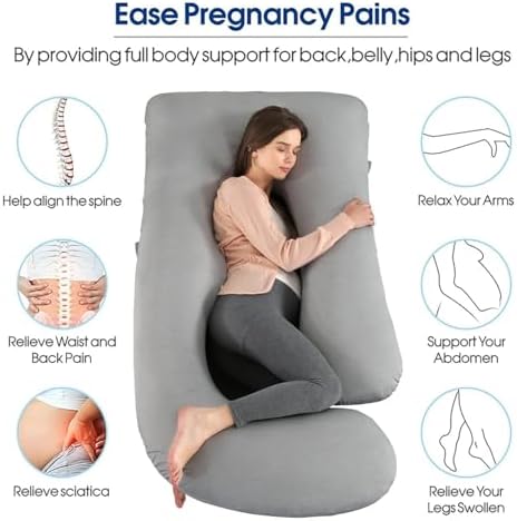 Pregnancy Pillows for Sleeping, U Shaped Full Body Maternity Pillow for - Image 3