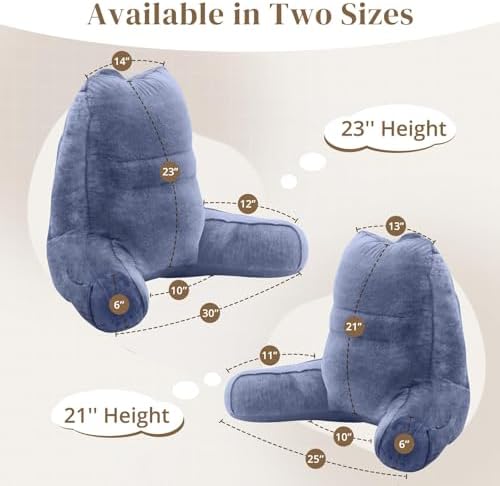 Sasttie Reading Pillow for Bed, Back Pillow for Sitting Up - Image 2