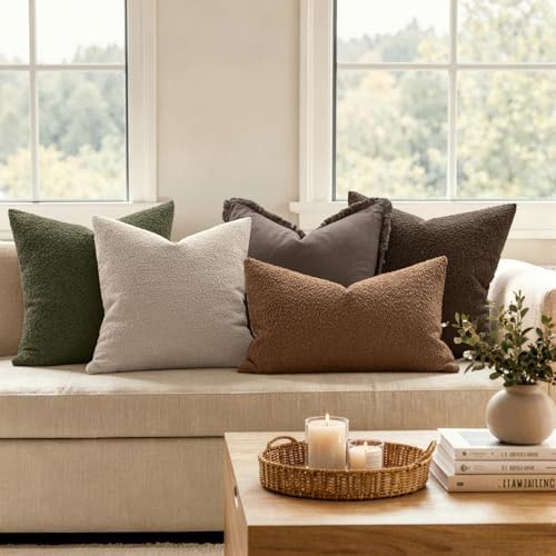 MIULEE Textured Boucle Lumbar Pillow Cover - Image 4