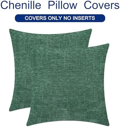 CaliTime Decorative Couch Throw Pillow Covers 16 X 16 Inches Dark Green - Image 6