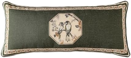 ISAENNE Vintage Elegant Linen Rectangle Throw Pillow Cover by Isaennehomedecoration