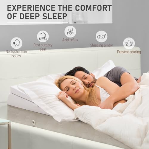 SUNYRISY Adjustable Wide Size Bed Wedge Pillow Wedge Mattress Topper - Image 6