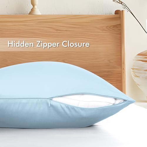Bamboo Viscose Zipper Pillow Cases King Size Set of 4 - Image 6