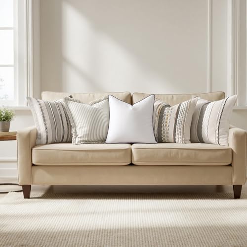 MIULEE 22x22 Pillow Inserts, Fluffy Down Alternative Filling Pack of 2 - Image 2