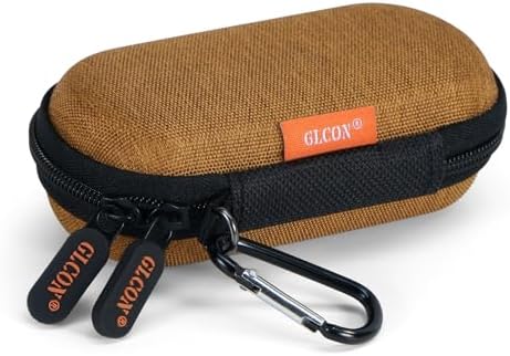 Mini Oval Earbud Case, Hard Shell Carrying Pouch Bag by GLCON