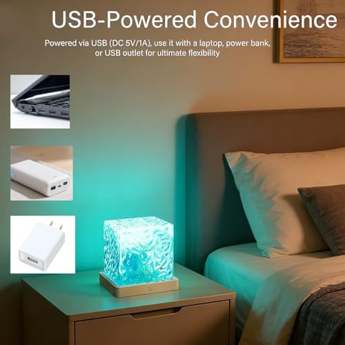 Ocean Wave Projector Light, 16 Colors Changeable Ocean Lamp with Remote, 3D Holographic Water Ripple, Romantic Ambient Lighting for Meditation, Relaxation, Bathroom, Night Light - Image 5