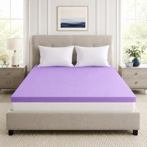 IULULU Gel-Infused Memory Foam Mattress Topper King Size, 3 Inch by ComfortforLiving