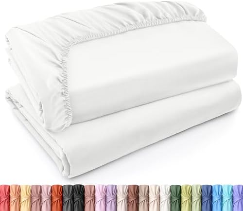 Pack of 2 Queen Fitted Sheet, Fits Up to 15 Inch Deep Pocket by UTOPIABEDDING