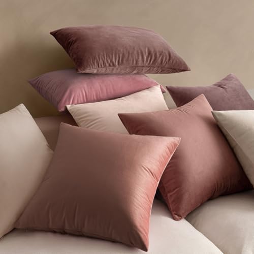 MIULEE Velvet Throw Pillow Covers 18x18 Inch Pack of 2 Jam - Image 4