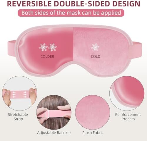 2 Pack Cooling Eye Mask for Puffy Eyes, Reusable Gel Cold Compress Pack for - Image 5