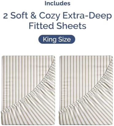 CGK Linens 2 Pack Extra Deep King Fitted Sheets - Image 4