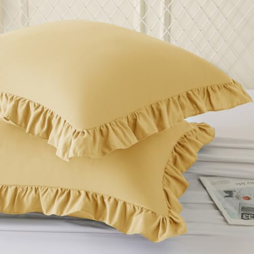 KKJIAF 2 Pack Ruffle Pillow Cases 20x20 Inches - Image 2
