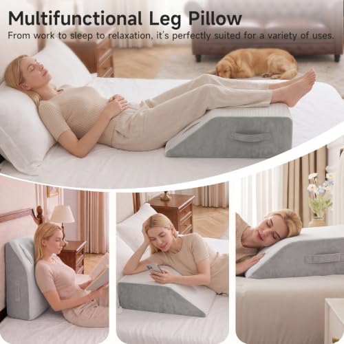 Wedge Pillow for Legs Elevation, 23.2x16.5x7.5in - Image 6