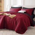 MUXHOMO 5 Pieces Twin XL Comforter Set, Seersucker Bed in a Bag Twin XL Size by MUXHOMO