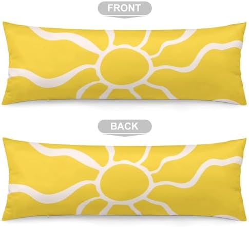 Yellow Sunshine Body Pillow Cover Abstract Pillowcase - Image 3