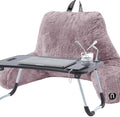 Nestl Fur Reading Pillow with Laptop Lap Desk, Stylish Back Pillow by Nestl