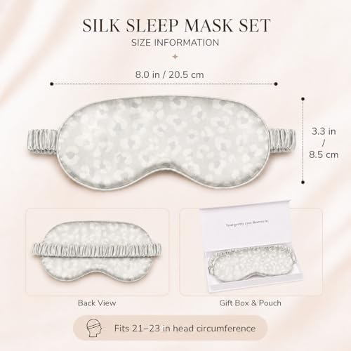 Silk Sleep Mask Light Blocking Luxury 100% Mulberry 22mm Silk Eye Mask Eye - Image 3