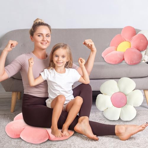 Reginary 4 Pcs Flower Floor Pillow Cushion Kids - Image 6