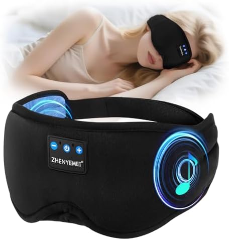 Sleep Mask with Bluetooth 5.4 Headphones by RestEasyLiveCalm