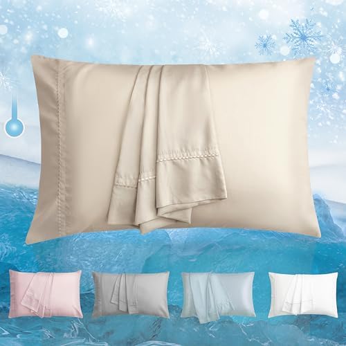 Cooling Pillow Cases Set of 2, Standard Size Cool Pillowcases by Unknown