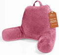 Sasttie Reading Pillow for Bed, Back Pillow for Sitting Up, Rose Pink by SASTTIE