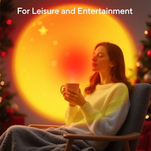 Neroupe Sunset Lamp Projector for Girls, Sunset Red Color Led Night Light - Image 3