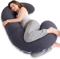 QUEEN ROSE Cooling Body Pillow, C Shaped Side Sleeper Pillow by QUEENROSE