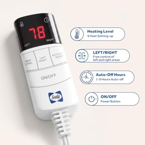 Sealy Heated Mattress Pad California King 72×84 Single Control - Image 2