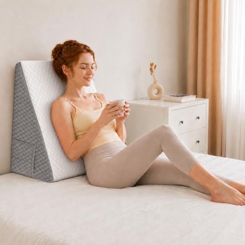 OAISZ Wedge Pillow for Sleep Apnea, 7.5-Inch Memory Foam Top - Image 2
