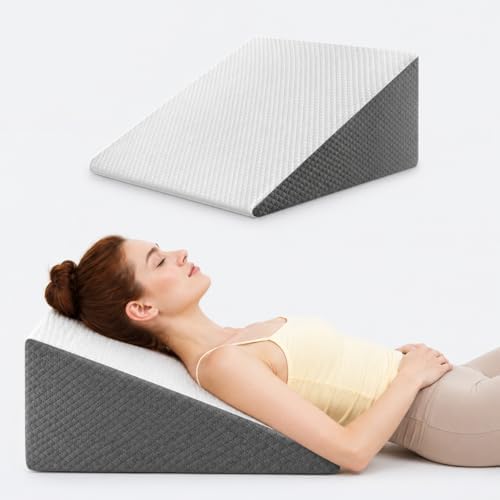 OAISZ Wedge Pillow for Sleep Apnea, 12 Inch Memory Foam Bed Wedge Pillow by OAISZ