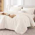 MUXHOMO 7 Pieces Full Comforter Set, Seersucker Bed in a Bag Full Size by MUXHOMO