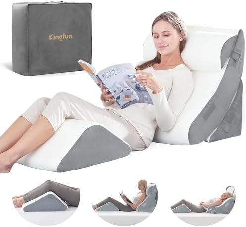 Kingfun 4PCS Orthopedic Bed Wedge Pillow Set by KINGFUN-Anexcitingoption