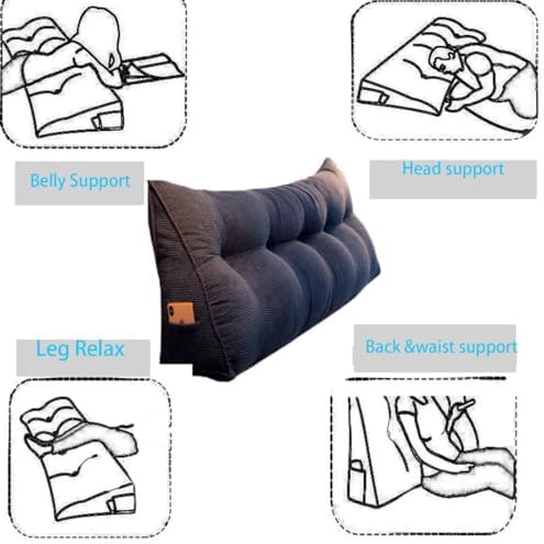 Triangular Reading Bed Rest Pillow Large Bolster Cushion Headboard Backrest - Image 6